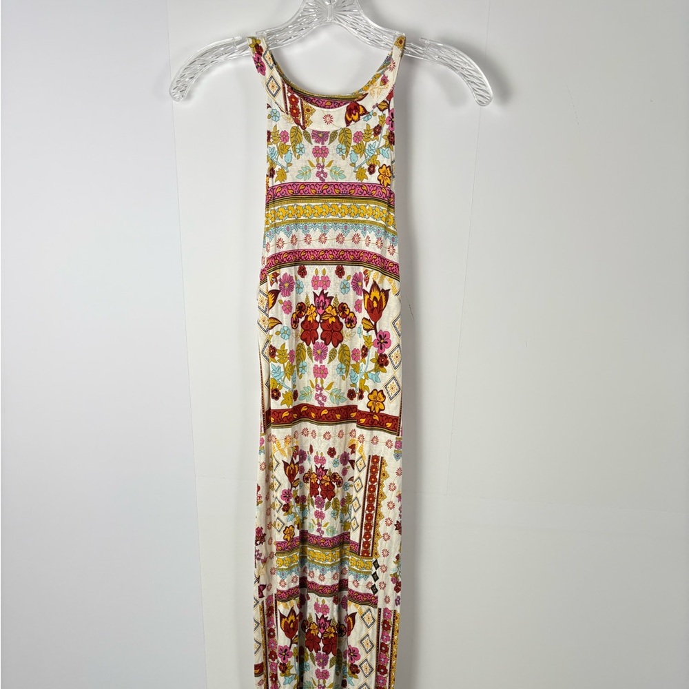H&M Coachella Festival Maxi Dress Paisley Boho Floral Colorful Dress Size 10